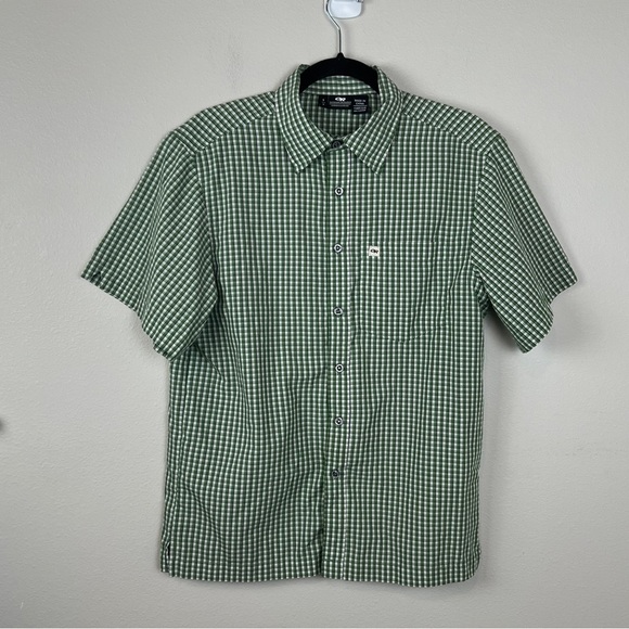 Outdoor Research Button Front Short Sleeve Plaid Shirt - Picture 2 of 5